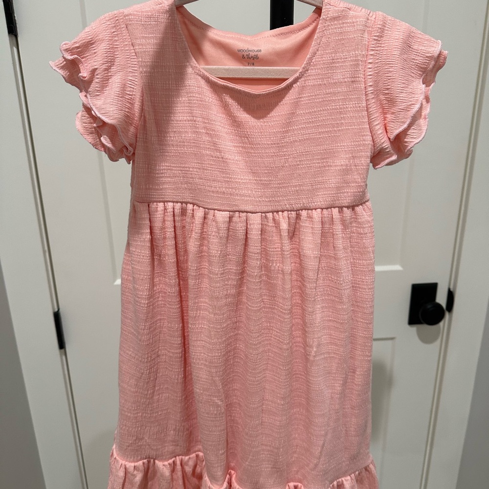 Pink Ruffled Kids Dress